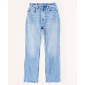 Abercrombie & Fitch Curve Love Ultra High Rise Ankle Straight Jeans